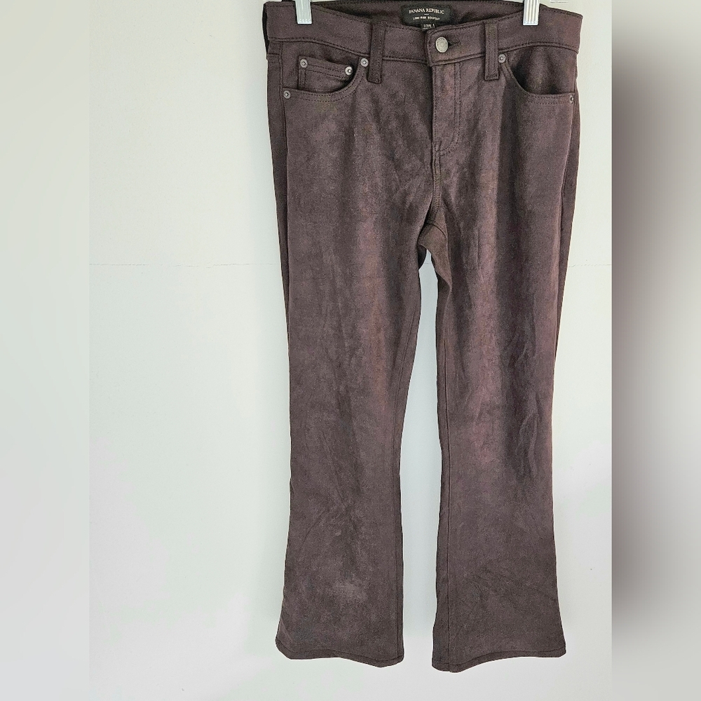 Banana Republic Faux Suede Jeans Low Rise Boot Cut